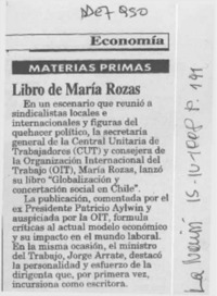 Libro de María Rozas