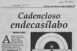 Cadencioso endecasílabo