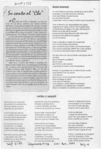 Su canto al "Che"  [artículo].