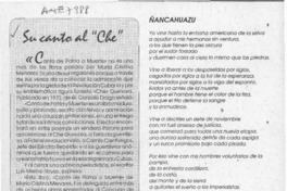 Su canto al "Che"  [artículo].