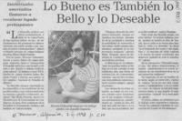 Lo Bueno es también lo bello y lo deseable  [artículo].