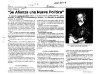 "Se afianza una nueva política"  [artículo] Mario Rodríguez O.