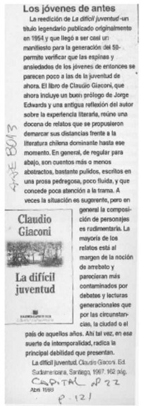 Los Jóvenes de antes  [artículo].