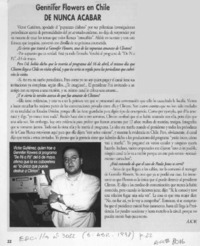 Gennifer Flowers en Chile de nunca acabar  [artículo] A. K. W.