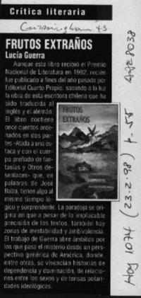 Frutos extraños  [artículo].