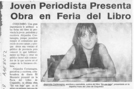 Joven periodista presenta obra en feria del libro  [artículo].