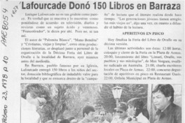Lafourcade donó 150 libros en Barraza