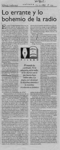 Lo errante y lo bohemio de la radio  [artículo] Filebo.