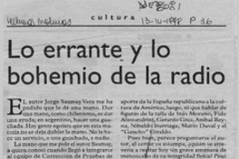 Lo errante y lo bohemio de la radio  [artículo] Filebo.