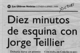 Diez minutos de esquina con Jorge Teillier  [artículo] Filebo.