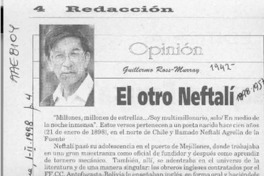 El otro Neftalí  [artículo] Guillermo Ross Murray.