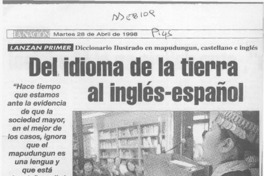 Del idioma de la tierra al inglés-español  [artículo] Verónica Marinao.