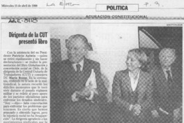 Dirigenta de la CUT presentó libro