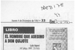 El Hombre que asesinó a Don Quijote  [artículo].