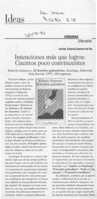 Intenciones más que logros, cuentos poco convincentes  [artículo] Eduardo Guerrero del Río.