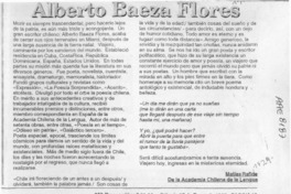 Alberto Baeza Flores  [artículo] Matías Rafide.