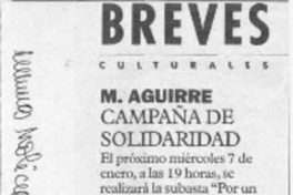 Campaña de solidaridad  [artículo].
