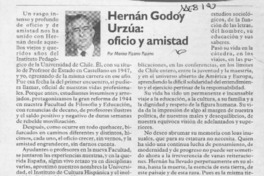 Hernán Godoy Urzúa, oficio y amistad  [artículo] Marino Pizarro Pizarro.