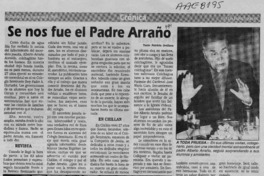Se nos fue el Padre Arraño