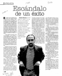 Escándalo de un éxito  [artículo].