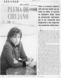 Pluma de cirujano  [artículo] Sonia lira.