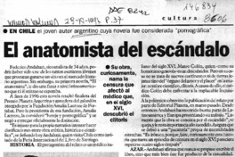 El Anatomista del escándalo  [artículo].