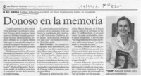 Donoso en la memoria  [artículo].