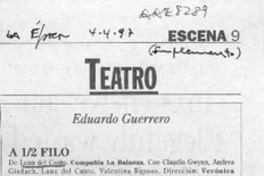 A 12 filo  [artículo] / Eduardo Guerrero.