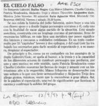 El cielo falso  [artículo] Eduardo Guerrero.