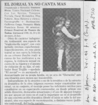 El zorzal ya no canta más  [artículo] Eduardo Guerrero.