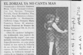 El zorzal ya no canta más  [artículo] Eduardo Guerrero.