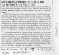 Murmuraciones acerca de la muerte de un juez  [artículo] Eduardo Guerrero.