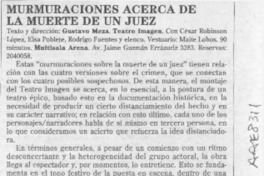 Murmuraciones acerca de la muerte de un juez  [artículo] Eduardo Guerrero.