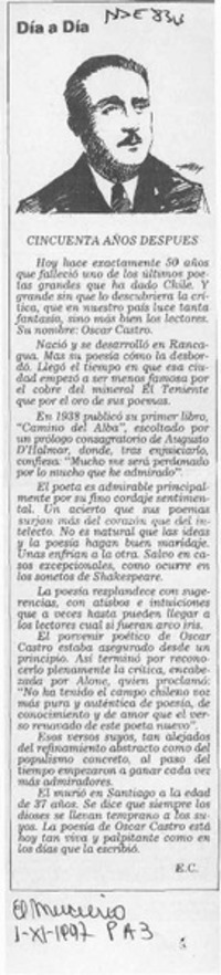 Cincuenta años después  [artículo] E. C.