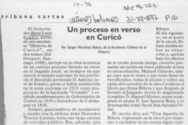 Un proceso en verso en Curicó  [artículo] Sergio Martínez Baeza.