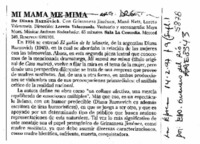 Mi mamá me mima  [artículo] Eduardo Guerrero.