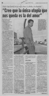 "Creo que la única utopía que nos queda es la del amor"