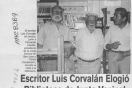 Escritor Luis Corvalán elogió Biblioteca de junta vecinal
