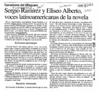 Sergio Ramírez y Eliseo Alberto, voces latinoamericanas de la novela  [artículo].