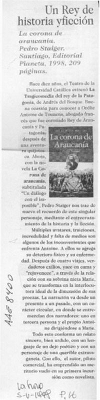 Un rey de historia y ficción  [artículo] Eduardo Guerrero del Río.