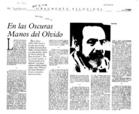 En las oscuras manos del olvido  [artículo].