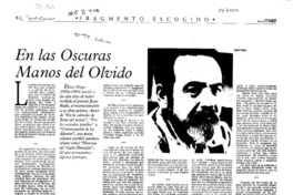 En las oscuras manos del olvido  [artículo].