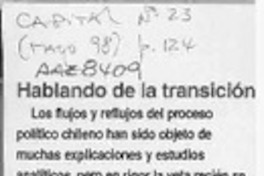 Hablando de la transición  [artículo] T. Ch.