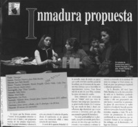 Inmadura propuesta  [artículo] Italo Passalacqua C.