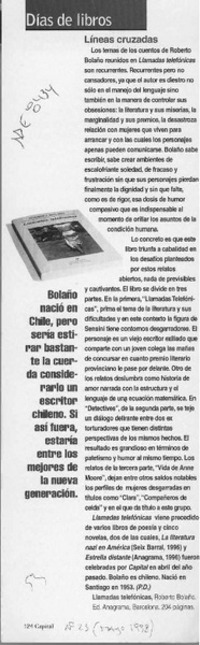 Líneas cruzadas  [artículo].