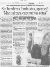 Sin banderas feministas, apareció "Manual para caperucitas rotas"  [artículo] Elizabeth Orellana.