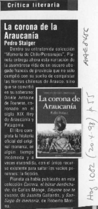 La Corona de la araucanía  [artículo].