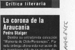 La Corona de la araucanía  [artículo].