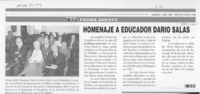 Homenaje a educador Darío Salas  [artículo].