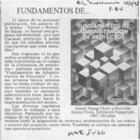 Fundamentos de --  [artículo].